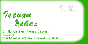 istvan mehes business card